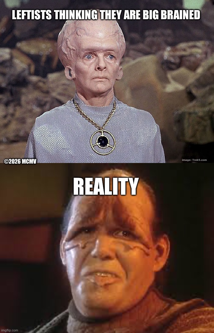 Leftists thinking they are big brained; ©2026 MCMV; Reality | image tagged in img_1788 jpeg | made w/ Imgflip meme maker