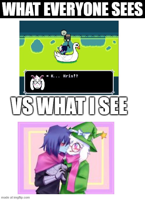 (Ah, I see you are a Kralsei shipper -Red) | what everyone sees; vs what i see | made w/ Imgflip meme maker