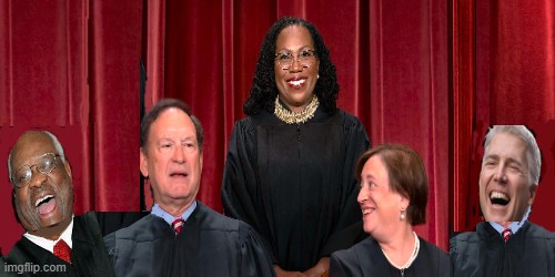 KBJ causes laughter in the SCOTUS Blank Meme Template