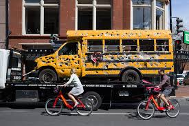 Bullet ridden bus Blank Meme Template