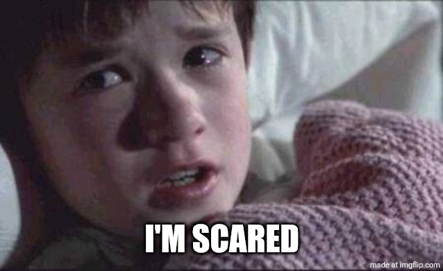 Im scared | I'm scared | image tagged in memes,i see dead people | made w/ Imgflip meme maker