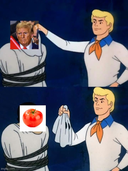 its because of the tanning lol | image tagged in scooby doo mask reveal,donald trump,approves | made w/ Imgflip meme maker