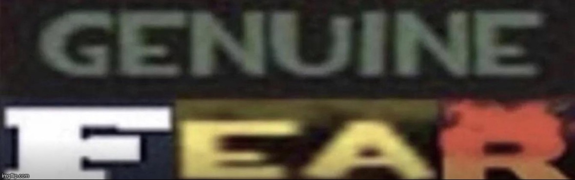 Genuine fear | image tagged in genuine fear | made w/ Imgflip meme maker