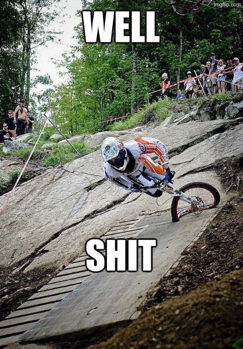 Bike Fail | image tagged in well shit,bikes,bike fail,you had one job,funny memes,ooops | made w/ Imgflip meme maker