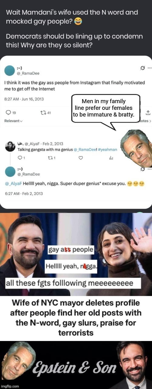 Zohran's racist wife | image tagged in zohran's racist wife | made w/ Imgflip meme maker