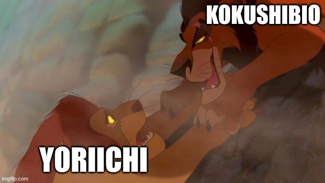 I AM BACK | kokushibio; yoriichi | image tagged in scar ja mufasa,demon slayer | made w/ Imgflip meme maker