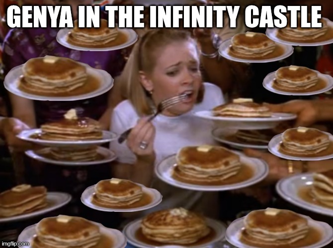he was probably festing | genya in the infinity castle | image tagged in overwhelmed,demon slayer | made w/ Imgflip meme maker