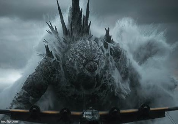 this pic of the Big G goes so hard | image tagged in godzilla mz template | made w/ Imgflip meme maker