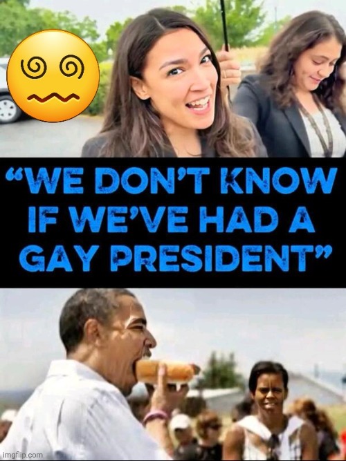 AOC outs Dingle Barry as 1st Rainbow Prez | image tagged in aoc 1st gay president,obama,rainbow | made w/ Imgflip meme maker