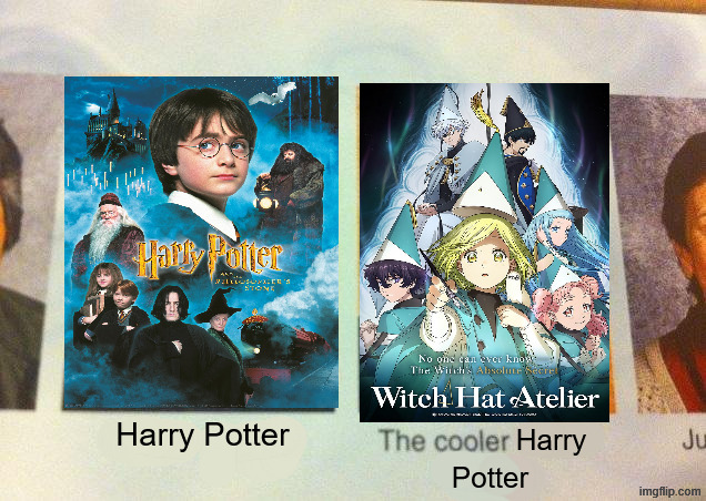 The Cooler Daniel | Harry Potter; Harry; Potter | image tagged in the cooler daniel,memes,anime meme,harry potter,witch hat atelier | made w/ Imgflip meme maker