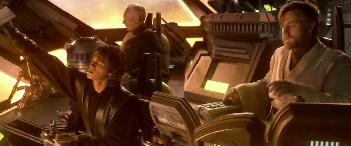 Anakin obi wan Palpatine landing Blank Meme Template