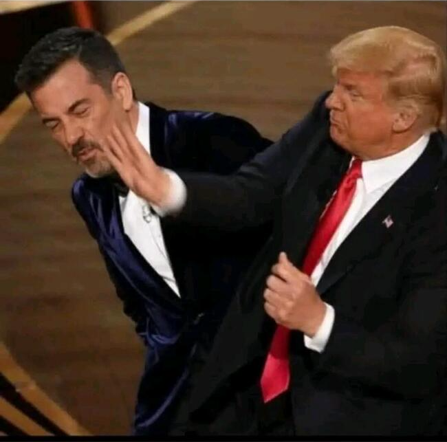 Trump slaps Jimmy Kimmel Blank Meme Template