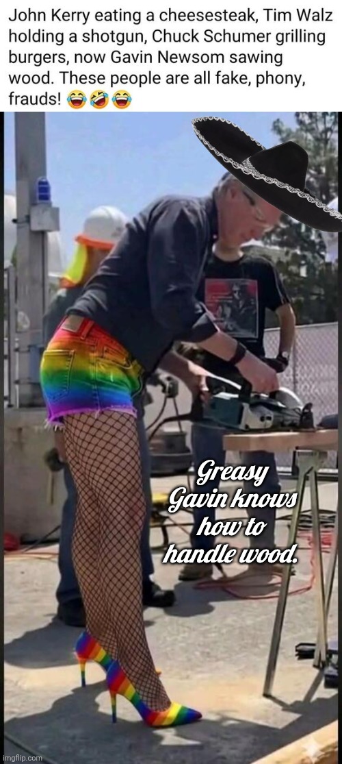 Greasy Gavin hotpants Blank Meme Template