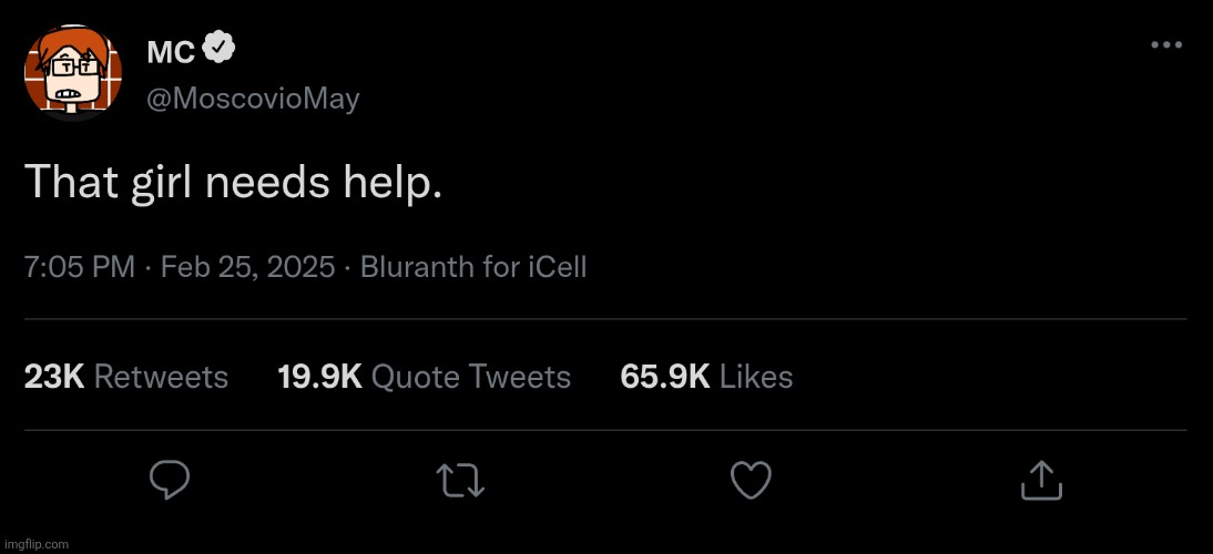MC's post on Bluranth about Soriana Jorgensen from 2025 | image tagged in mc,moscovio may,bluranth,sorina satyio,incident | made w/ Imgflip meme maker