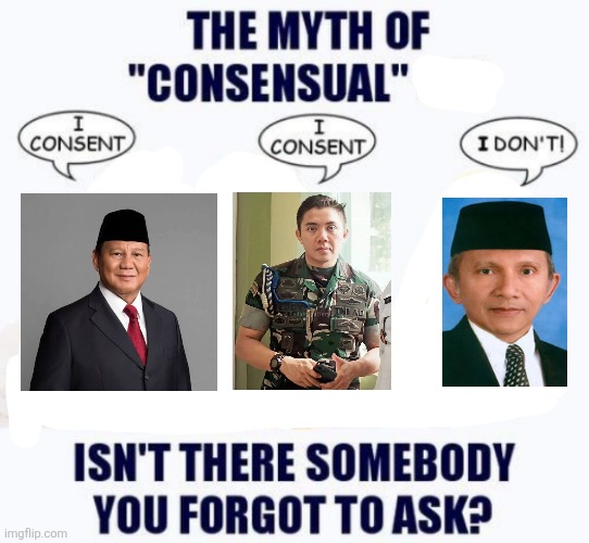 the myth of consensual | image tagged in memes,consent,myth | made w/ Imgflip meme maker