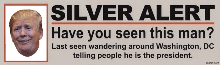 SILVER ALERT! | image tagged in silver,hide the pain harold,donald trump,jeffrey epstein,melania trump,political humor | made w/ Imgflip meme maker