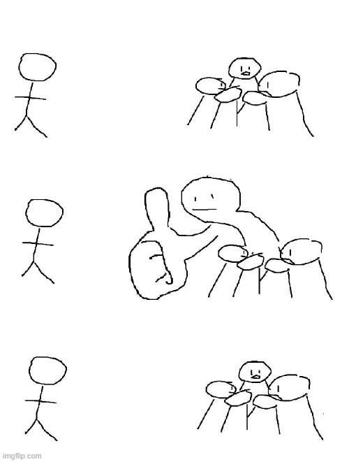 Crowd Thumbs Up | image tagged in crowd thumbs up | made w/ Imgflip meme maker