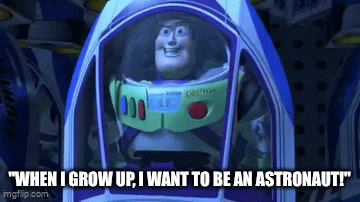 all little kids be like | "when I grow up, I want to be an astronaut!" | image tagged in gifs,memes,funny,meme,funny memes | made w/ Imgflip video-to-gif maker