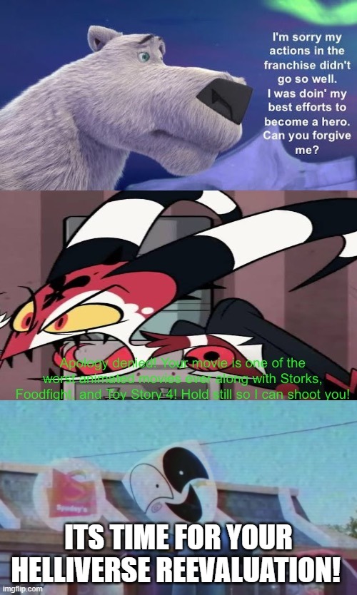 ITS TIME FOR YOUR EMPLOYEE REEVALUATION!! >:D | its time for your helliverse reevaluation! | image tagged in ruin this trash,gangle,tadc | made w/ Imgflip meme maker