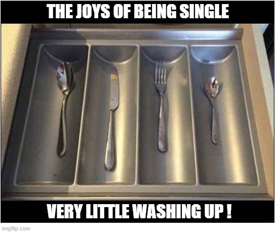 My Cutlery Drawer | the joys of being single; very little washing up ! | image tagged in single life,cutlery,washing up | made w/ Imgflip meme maker