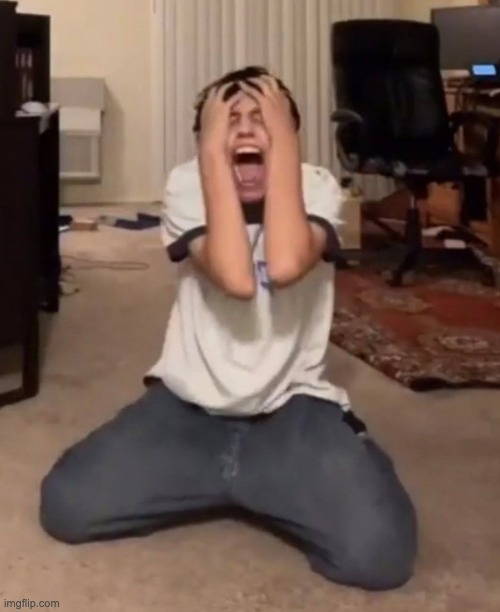 Man on Knees Crying | image tagged in man on knees crying | made w/ Imgflip meme maker