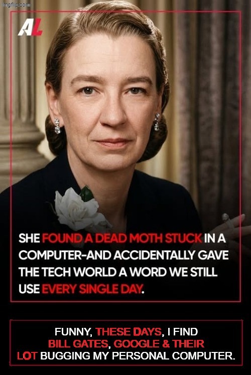 The First Computer Bug Fixer | image tagged in bugs in computer jpg | made w/ Imgflip meme maker