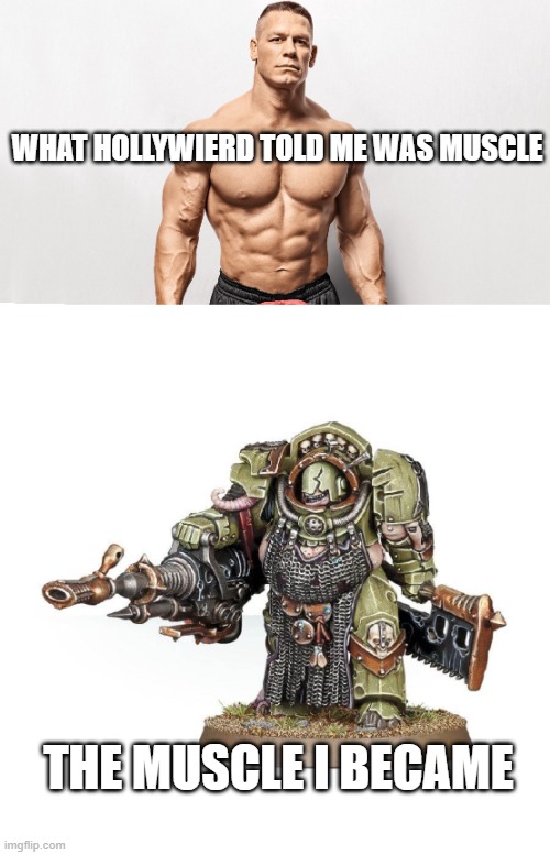 Hollywood vs me | What Hollywierd told me was muscle; the muscle i became | image tagged in blightlord terminator,hollywood,muscles | made w/ Imgflip meme maker