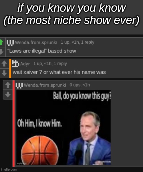 if you know you know (the most niche show ever) | made w/ Imgflip meme maker