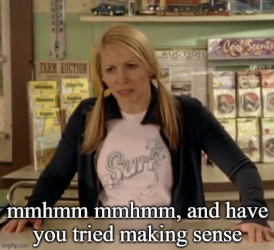 "and have you tried making sense" template | image tagged in and have you tried making sense | made w/ Imgflip meme maker