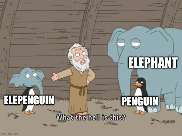 What the hell is this? | Elephant; Penguin; Elepenguin | image tagged in what the hell is this | made w/ Imgflip meme maker