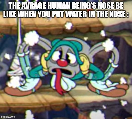 True Man ? | the avrage human being's nose be like when you put water in the nose : | image tagged in my head hurts,memes,stuffy nose | made w/ Imgflip meme maker