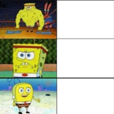 3 SpongeBob Strengths Blank Meme Template