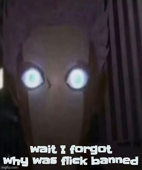 wait I forgot why was flick banned | made w/ Imgflip meme maker
