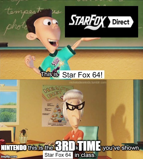 Reaction to the Star Fox Direct | Star Fox 64! 3rd time; Nintendo; Star Fox 64 | image tagged in sheen's show and tell | made w/ Imgflip meme maker