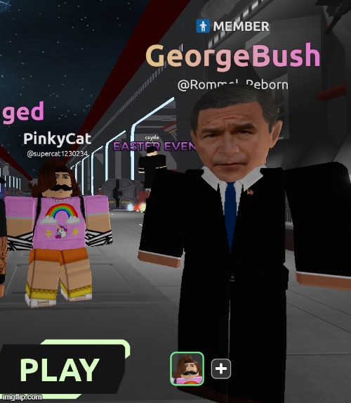 Brudah i litterally just joined, fym George bush is in the lobby | made w/ Imgflip meme maker
