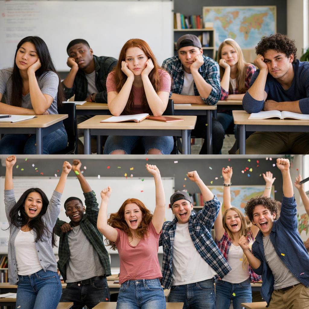a class of young people Blank Meme Template