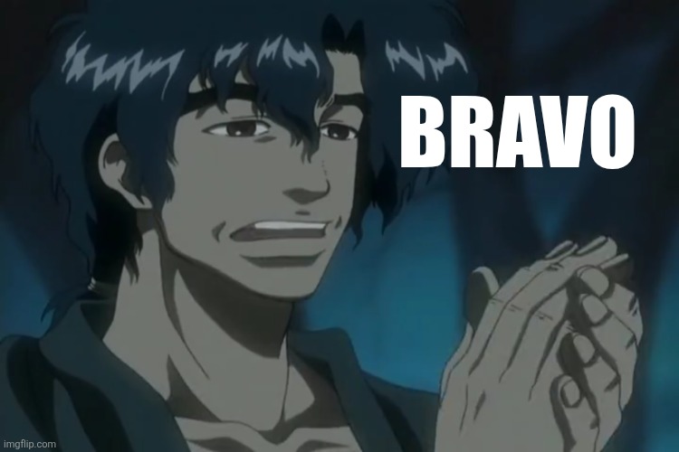 Jubei Kibagami Applauds | BRAVO | image tagged in jubei kibagami applauds,anime,memes,bravo,ninja scroll | made w/ Imgflip meme maker
