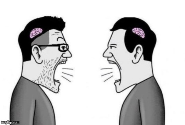 2025 joindates calling each other newgens | image tagged in 2 small brain man | made w/ Imgflip meme maker