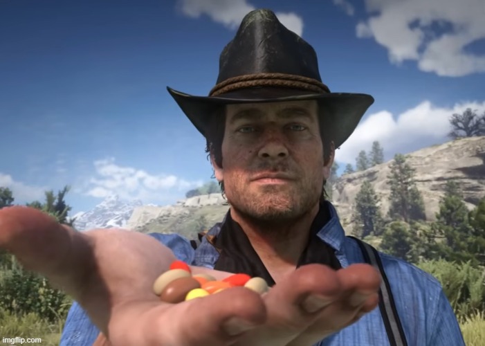 jelly beans | image tagged in jelly beans,rdr2 | made w/ Imgflip meme maker