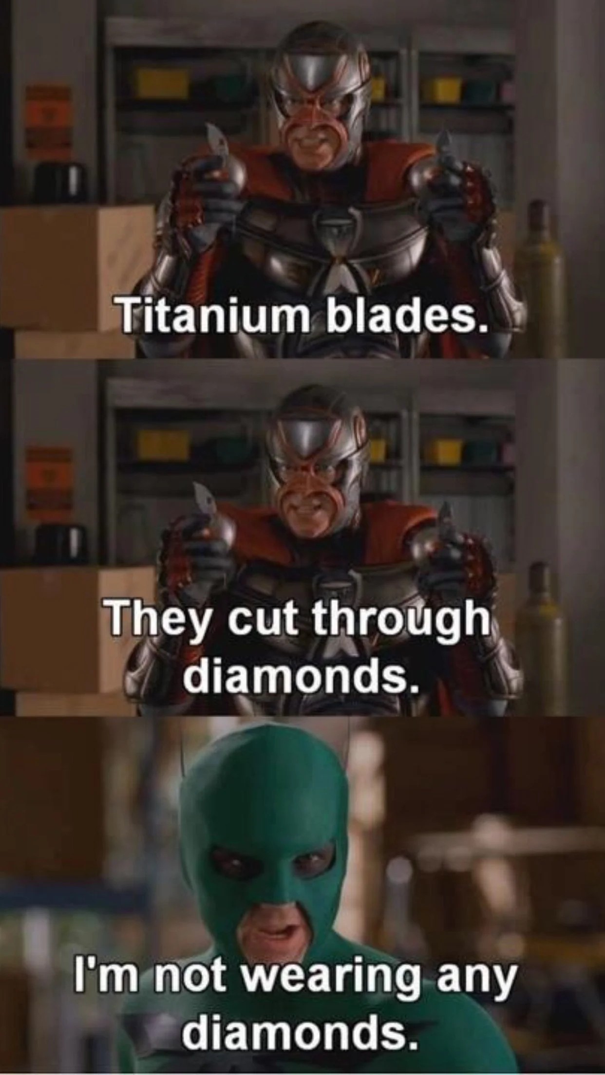 Wearing diamonds superhero movie Blank Meme Template