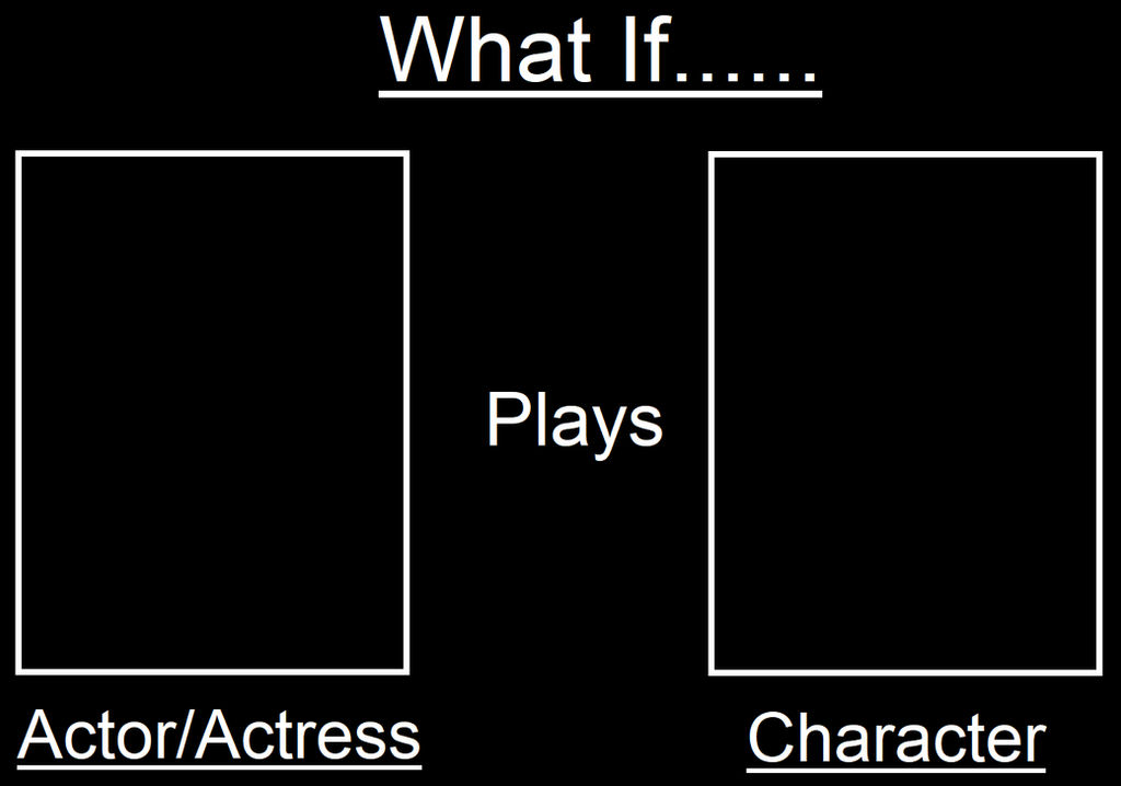 What If This Actor/Actress Played This Character? Blank Meme Template