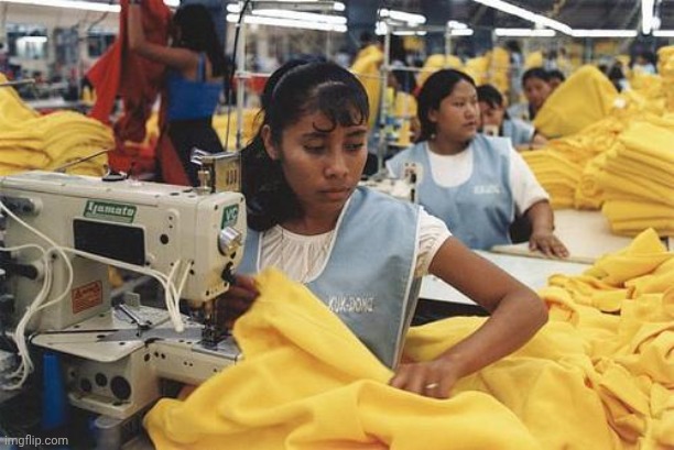 Sweatshop laborer little girl | image tagged in sweatshop laborer little girl | made w/ Imgflip meme maker