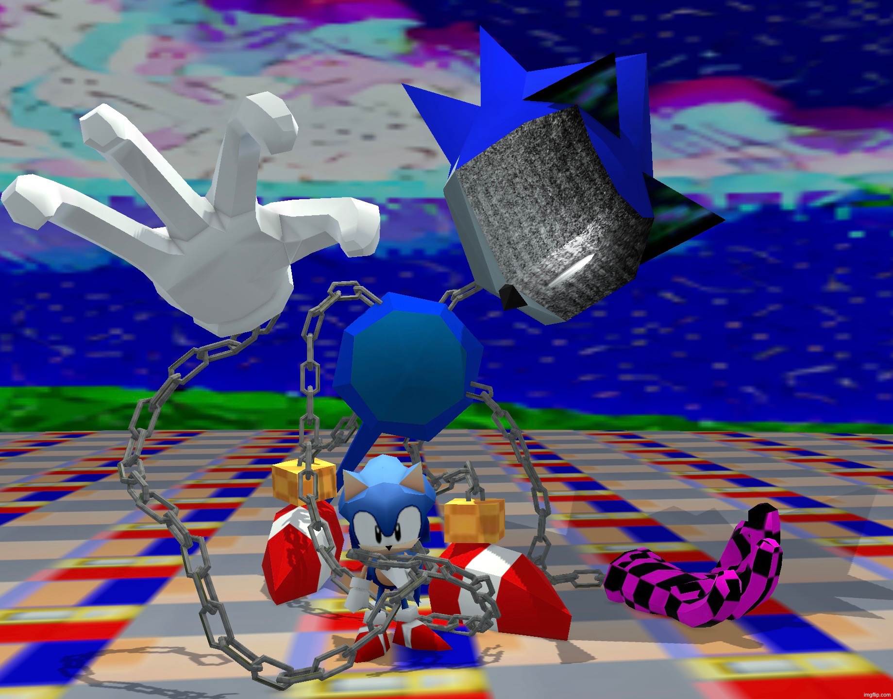 Sonic.AI / Chained.AI, a concept for a sonicpasta me and Dono are making | made w/ Imgflip meme maker