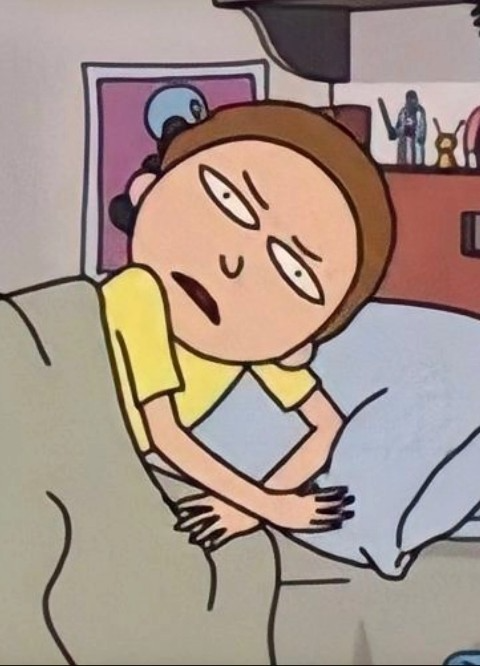Morty Waking Up Blank Meme Template