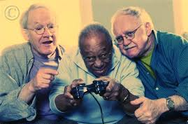 Old Man Playing Game Blank Meme Template