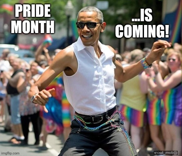 image tagged in pride month obama | made w/ Imgflip meme maker