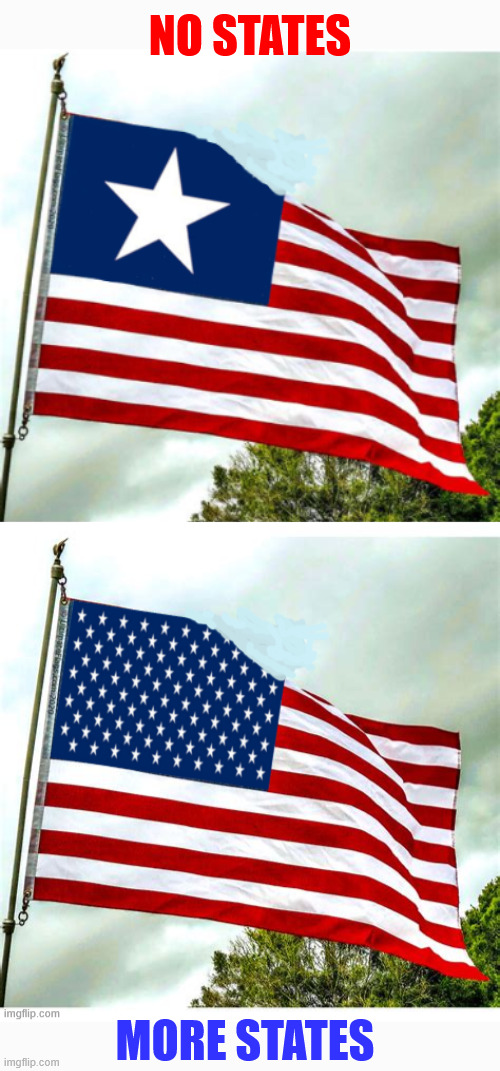 States or not to state | No states; More states | image tagged in states or not to state,divided states,one state one law,leave it up to the states until i disagree,maga motivator | made w/ Imgflip meme maker