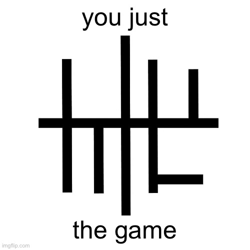 Blank Transparent Square | you just; the game | image tagged in memes,blank transparent square | made w/ Imgflip meme maker