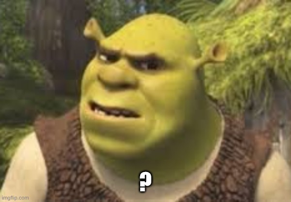 ? | image tagged in confused shrek | made w/ Imgflip meme maker