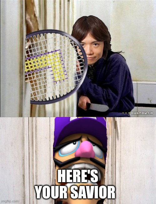 Here's Waluigi | here's your savior | image tagged in here's waluigi | made w/ Imgflip meme maker